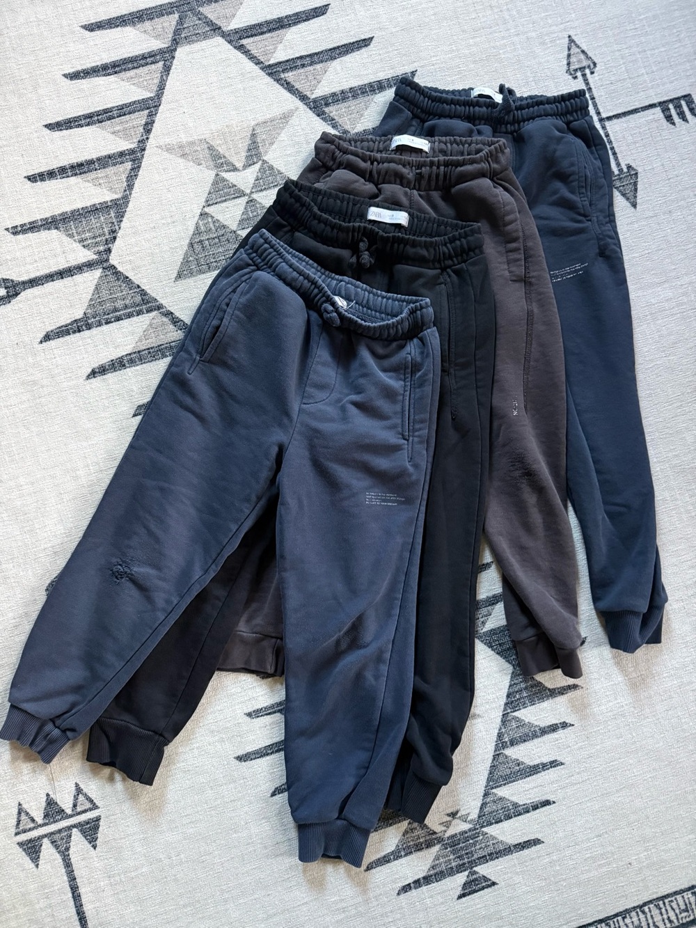 Zara Kids Joggers Sweatpants Bundle 4pc, Sizes 8 & 9